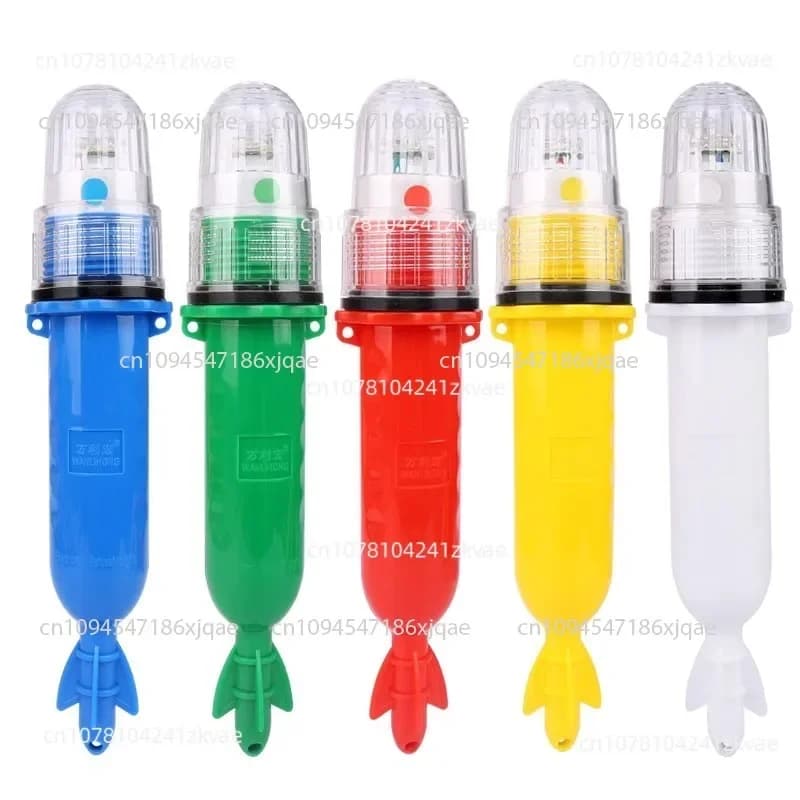 Luce per esca da pesca da 10 pezzi; Luce di segnalazione flash con boa controllata dalla luce; Luce per rete da pesca a LED; Luce per torpille marina bicolore.