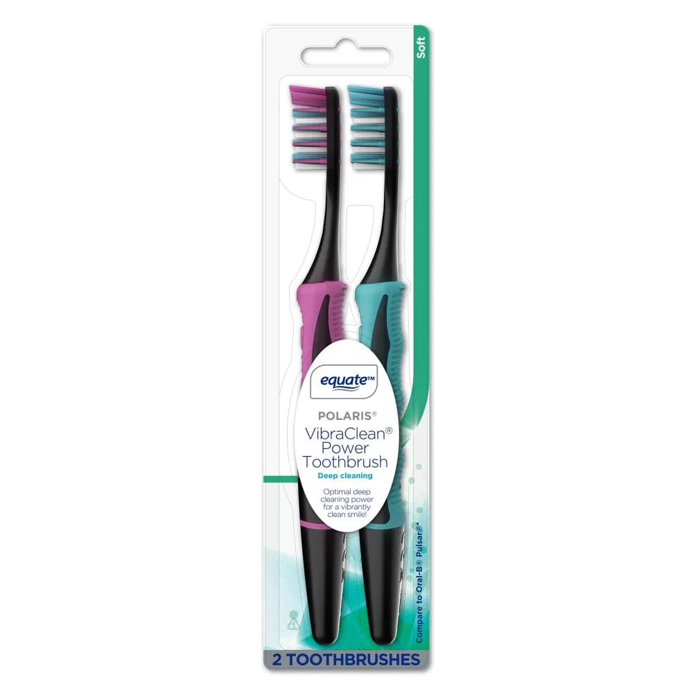 Vibrating Toothbrush Soft Bristles Deep Cleaning 2 Pack Electric Toothbrush with Vibration Technology for Effective Plaque Removal Oral Care