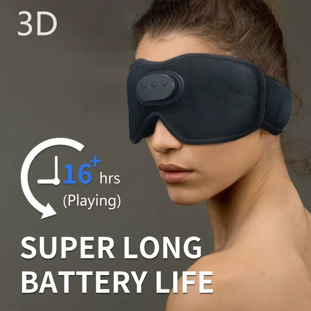 SYPVRY Bluetooth Sleep Eye Mask with Headphones - 3D Sleep Headphone Technology for Improved Comfort Bluetooth Eye Mask