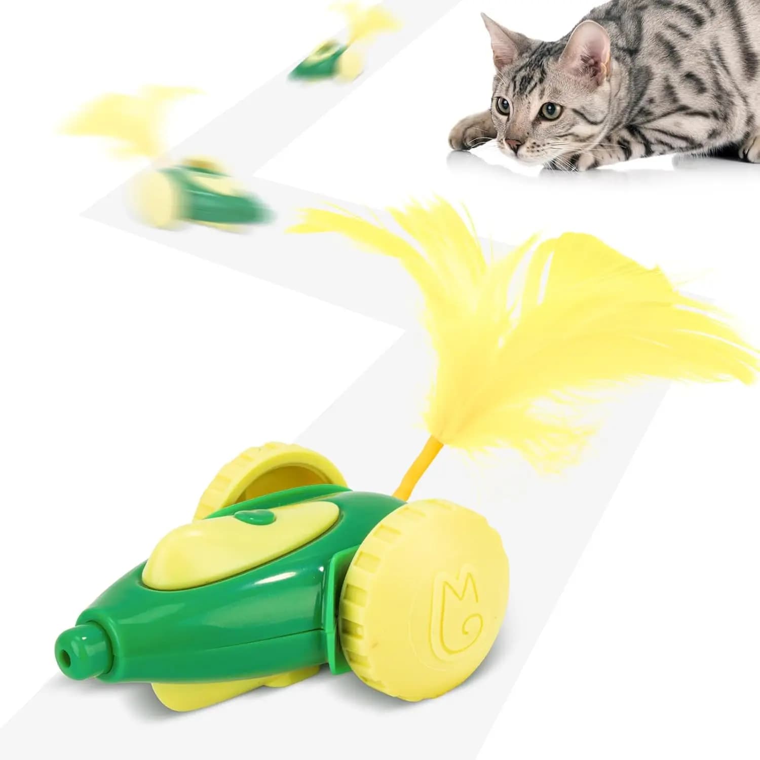 Giocattolo per Gatti, Auto Interattiva Automatica Simile a un Topo, Programmabile e Intelligente, Giocattolo Ricaricabile per Gattini