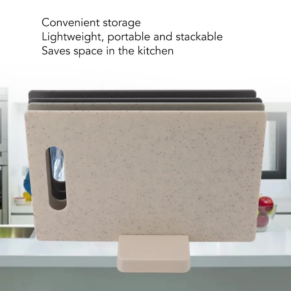 4Pcs Food Grade Plastic Cutting Boards Dishwasher Safe Non-slip Chopping Block Sturdy Easy to Clean Chopping Boards
