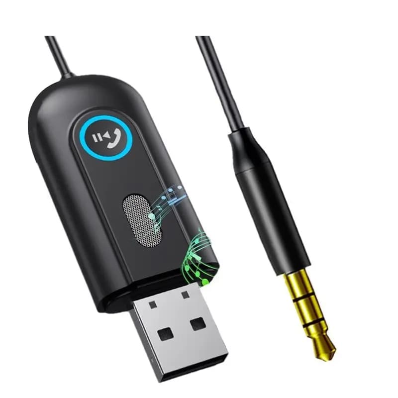 GROCE-Adattatore convertitore Bluetooth 5.3-Ricevitore da USB a Bluetooth per audio per auto, stereo domestico, sistema di altoparlanti