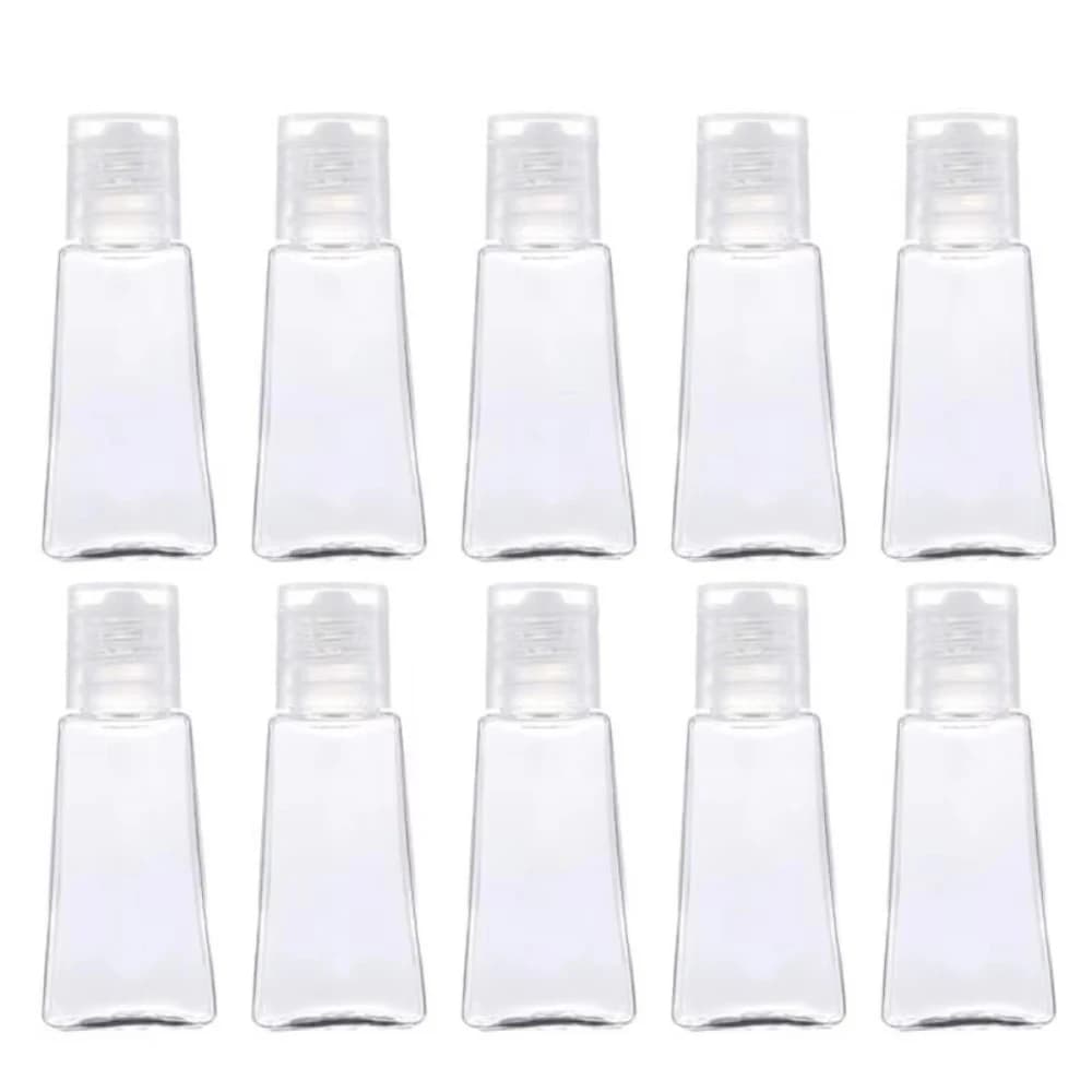 30/60ml Empty Refillable Bottle Flip Cap Portable Trapezoidal Plastic Bottles Travel Bottle Cosmetic Lotion Squeeze Bottles