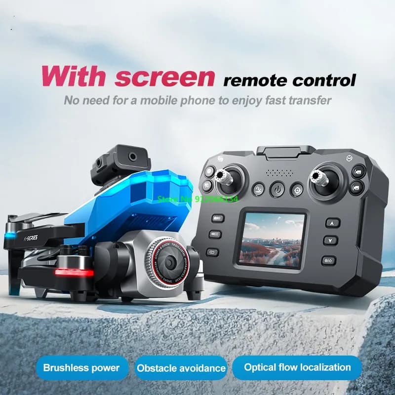 Mini telecomando pieghevole con motore brushless con schermo Quadcopter 4K ESC Posizionamento del flusso ottico Evitamento degli ostacoli Drone RC