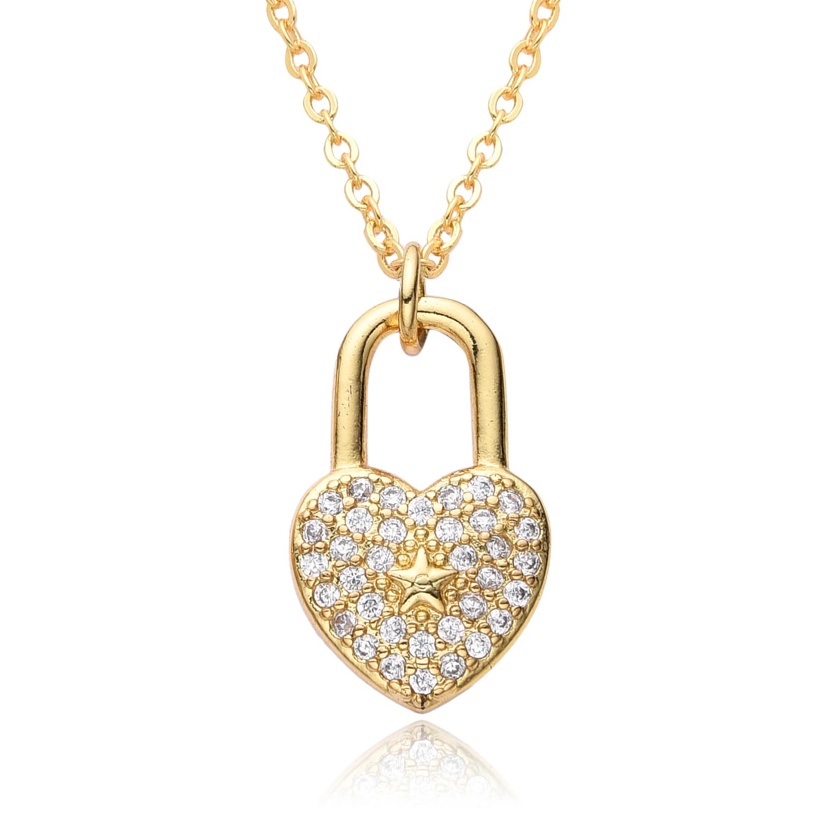 Nuovo KPOP Color oro Love Lock ciondolo collana con zirconi Micro-intarsiati per le donne cuore Choker catena Charms gioielli regalo all'ingrosso