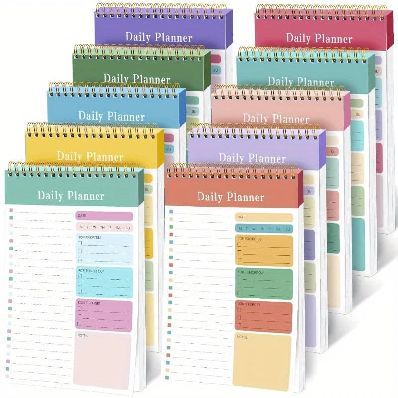 Blocco note per la lista delle cose da fare quotidiane - 30 fogli laminati per lavoro, scuola, fitness e obiettivi accademici - Perfetto per il ritorno a scuola