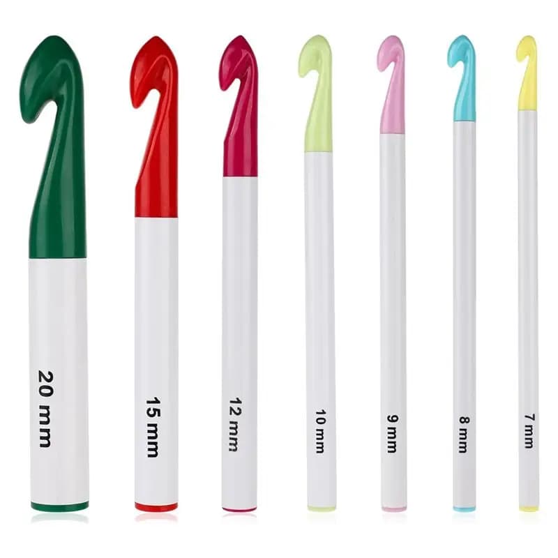 LIKE WISH Crochet Hooks ,7Mm To 20Mm Crochet Hooks Accessories For Crocheter, Plastic Crochet Hooks Knitting Needles Ergonomic H
