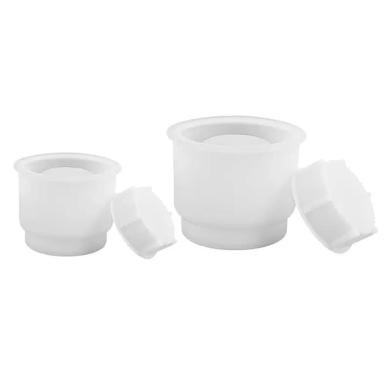 ABJN-Jar Silicone Mold Jar Resin Mold With Lids 2 Sets Of Candle Jar Mold Of Different Sizes Silica Gel