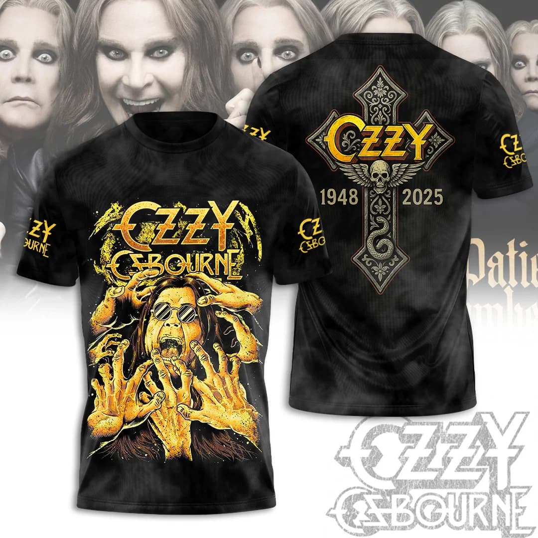 Hot Rock Ozzy Osbourne 3D Stampa Uomo Donna Hip Hop Trendy T-shirt a maniche corte Harajuku Girocollo T-shirt Top oversize