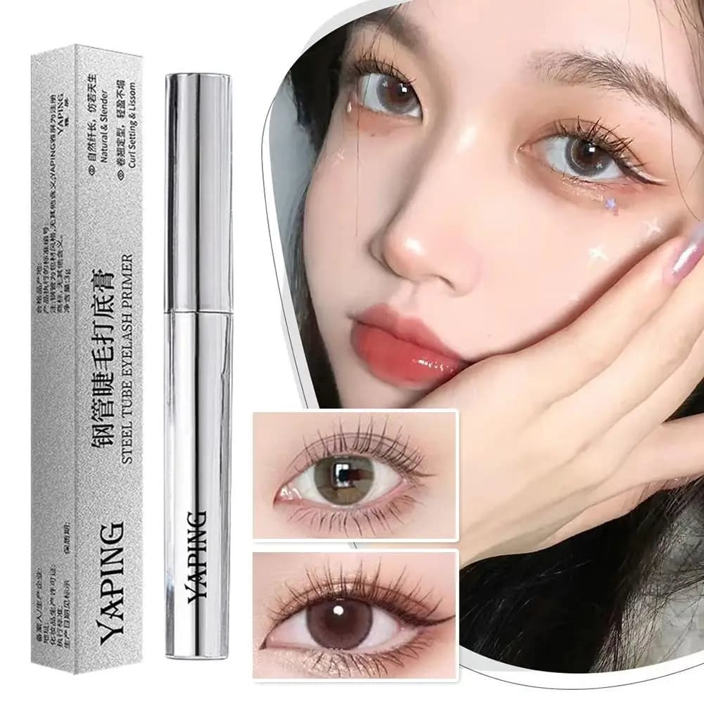 1 piece steel tube mascara - Mascara volumizzante in fiber for eye makeup, application for thick eyelashes, long lasting hold for parties