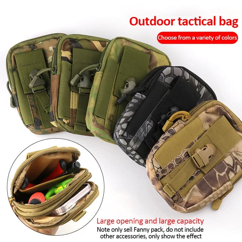 Multipurpose belt bag for outdoor sports freely adjusted bag for survival gear travel pouch for camping hiking racing fishing