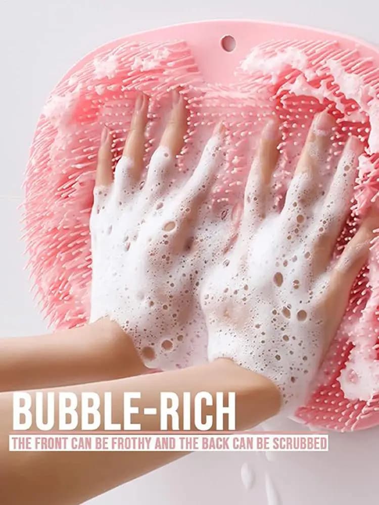 Tappetino per la pulizia dei piedi per doccia, bagno, doccia, tappetino per massaggio ai piedi, antiscivolo, per il bagno posteriore, per il piede del braccio posteriore, ideale per il bagno