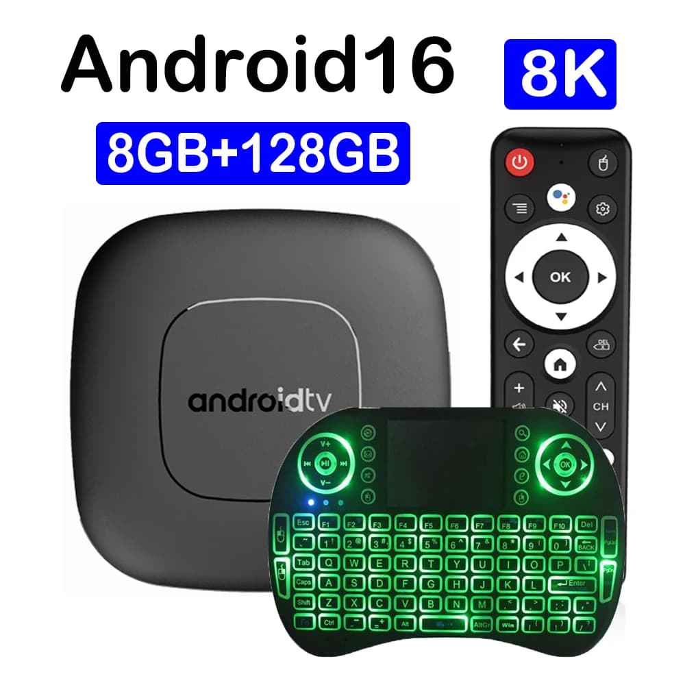 Smart TV Box 8GB 128GB Android 14 ATV Allwinner H313 Assistente Google 8K Video 4k HDR10 Lettore multimediale T1 Set top box molto veloce