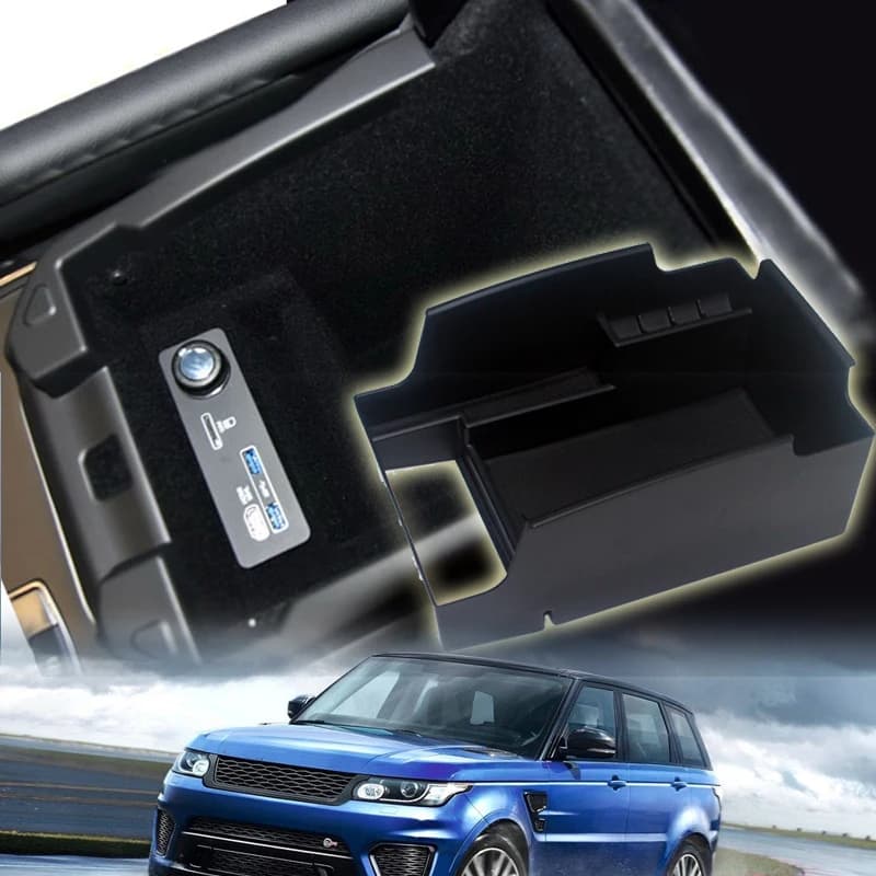 Accessori auto per Land Rover Range Rover Sport 2014 2015 2016 2017 interni Console centrale bracciolo scatola portaoggetti vassoio Organizer