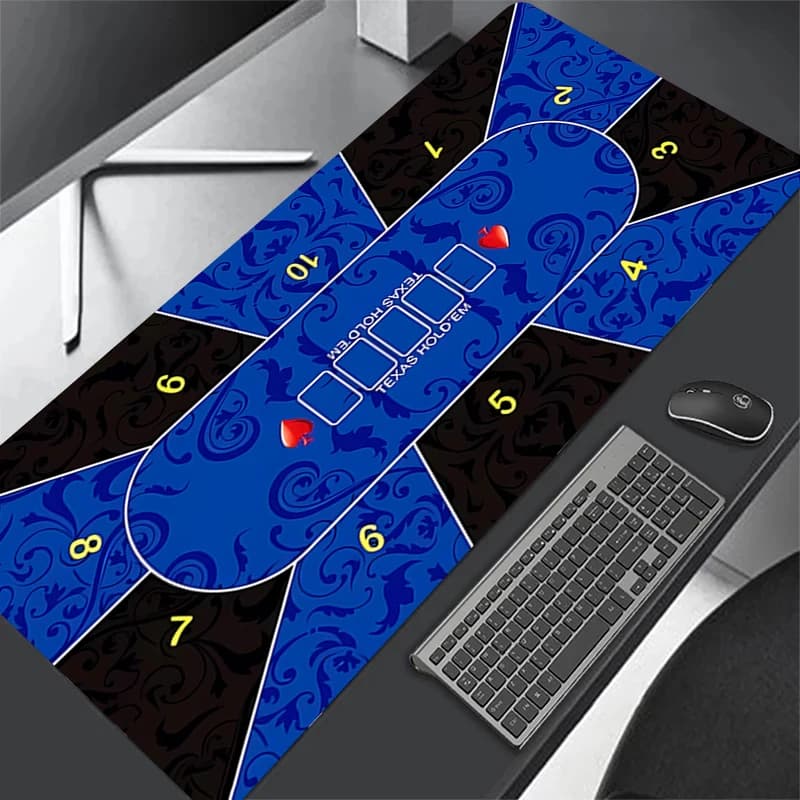 Texas Hold'em Table Pad Portable Rubber Foam Poker Table Mouse Pad Keyboard Office Gaming Table Pad Gambling Players Game Layout
