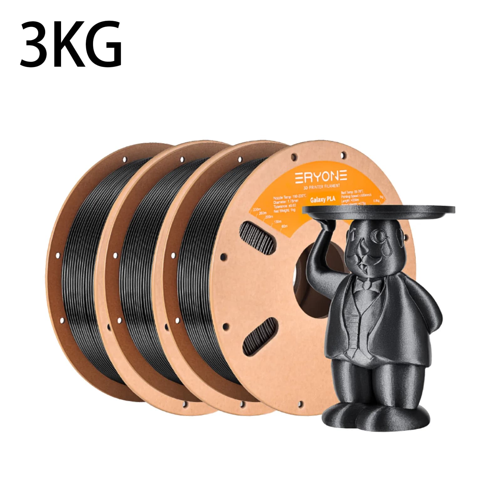 Eryone 3KG Glitter Galaxy PLA 1.75mm, Filamento per Stampa 3D Scintillante, Basso Rischio di Intasamento per FDM, Confezione Convenienza