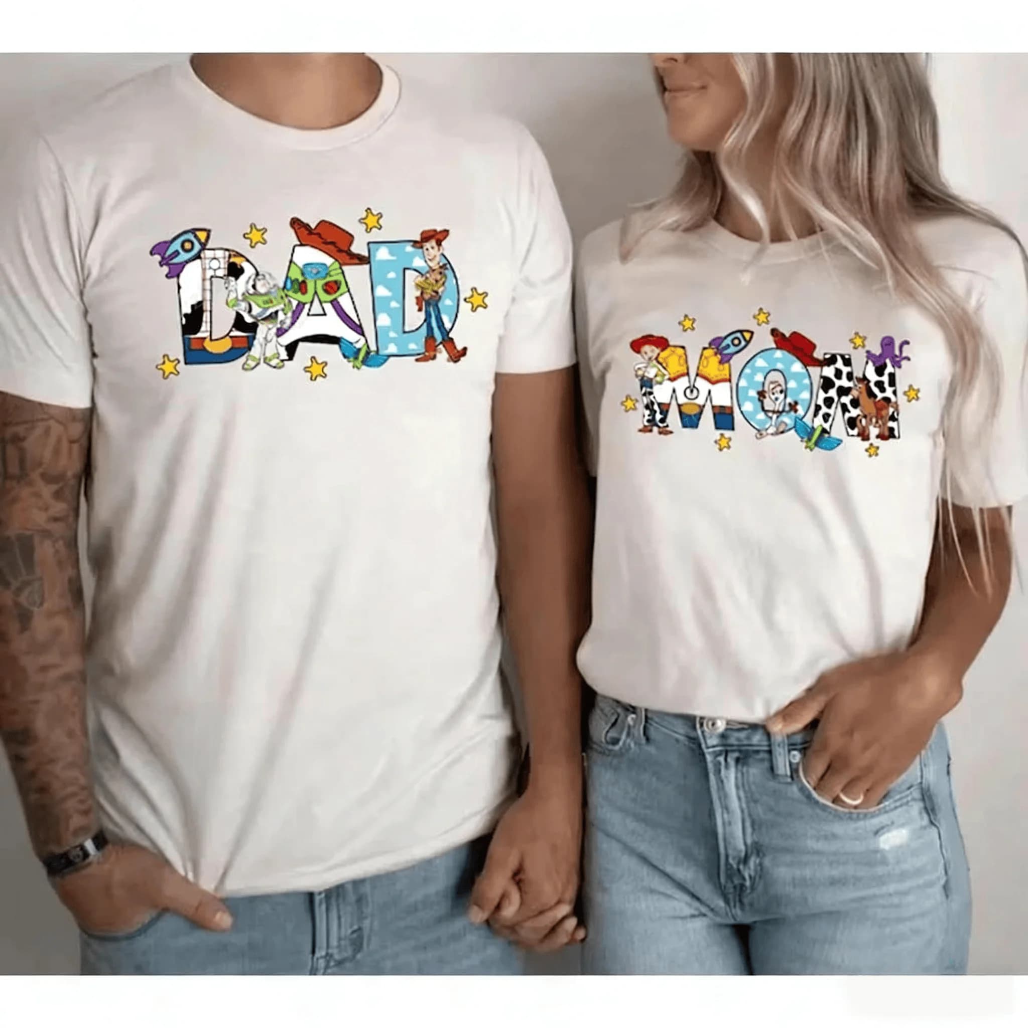 Nuova Maglietta Costume Toy Story con Stampa 3D di Woody, Buzz Lightyear, Zurg e Jessie, Taglie Grandi per Uomo, Natale