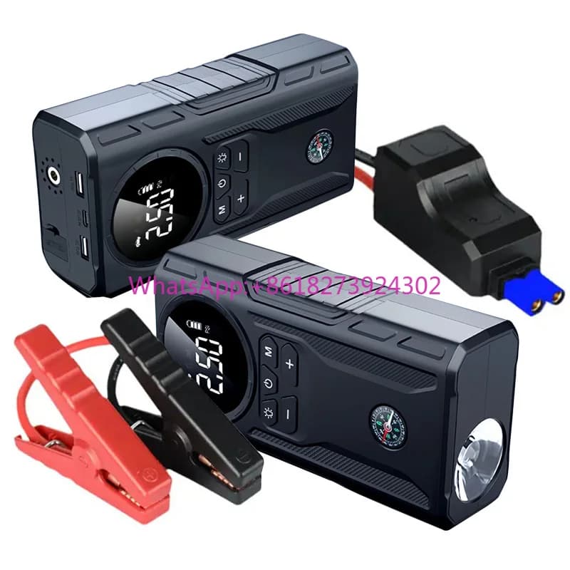 Avviatore di emergenza 1800A per veicoli 39800mAh Avviatore di emergenza ricaricabile Booster Gonfiatore per pneumatici 150 psi