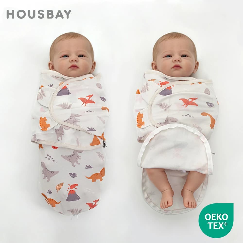 Newborn Baby Sleeping Bag For Anti Startle Summer Thin Single Layer 100% Cotton Soft 2-Ways Zipper For Changing Diaper
