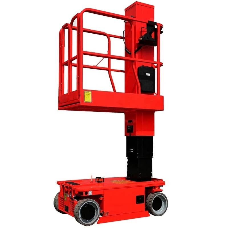 Piattaforma Elevatrice Telescopica Elettrica Portatile 6m 8m, Sollevatore Mobile Verticale per Lavori di Costruzione