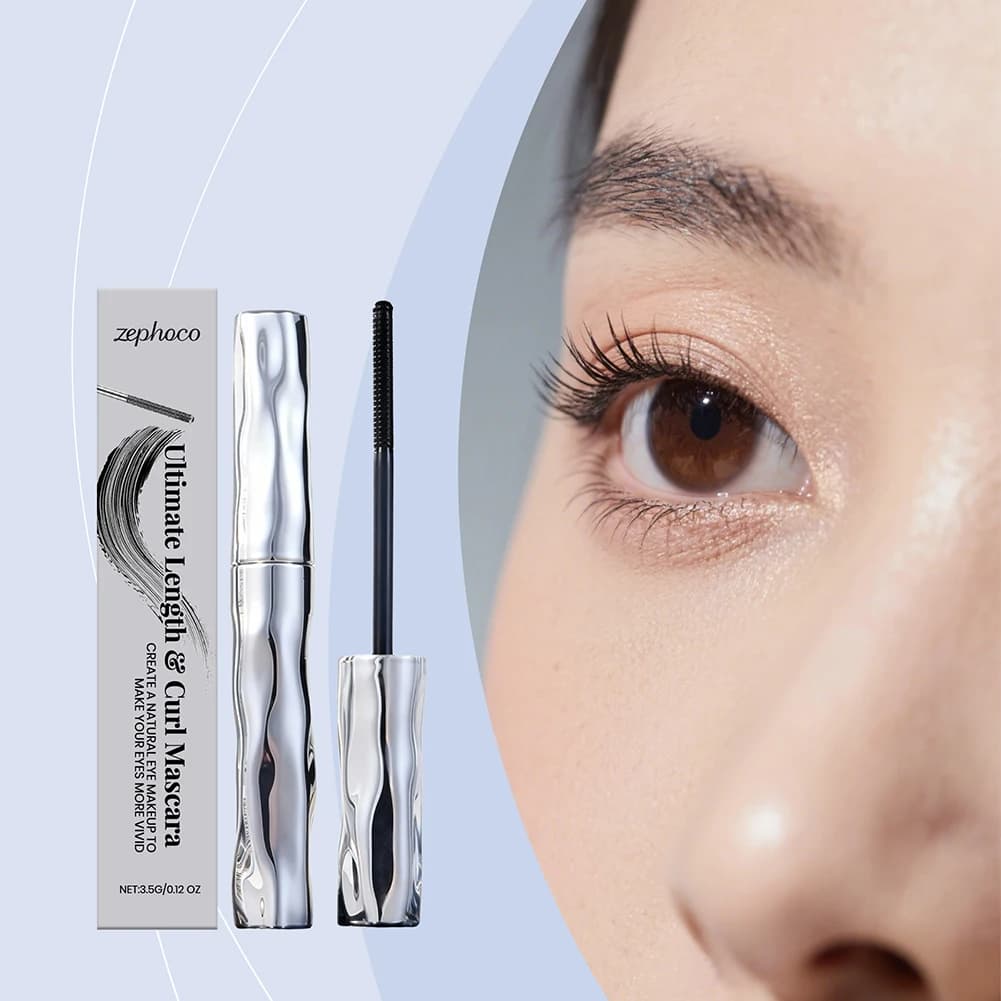 Mascara per ciglia in fibra di seta 4D Mascara nero impermeabile per estensione ciglia Spessore ascensore allungamento trucco duraturo occhi-cosmetici