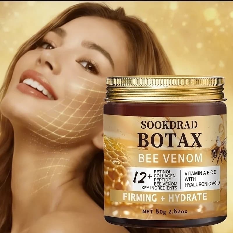 Crema Rassodante al Veleno d'Api, Peptidi di Collagene, Idratante, Viso/Corpo, Per Tutti i Tipi di Pelle, 80g, Uso Quotidiano