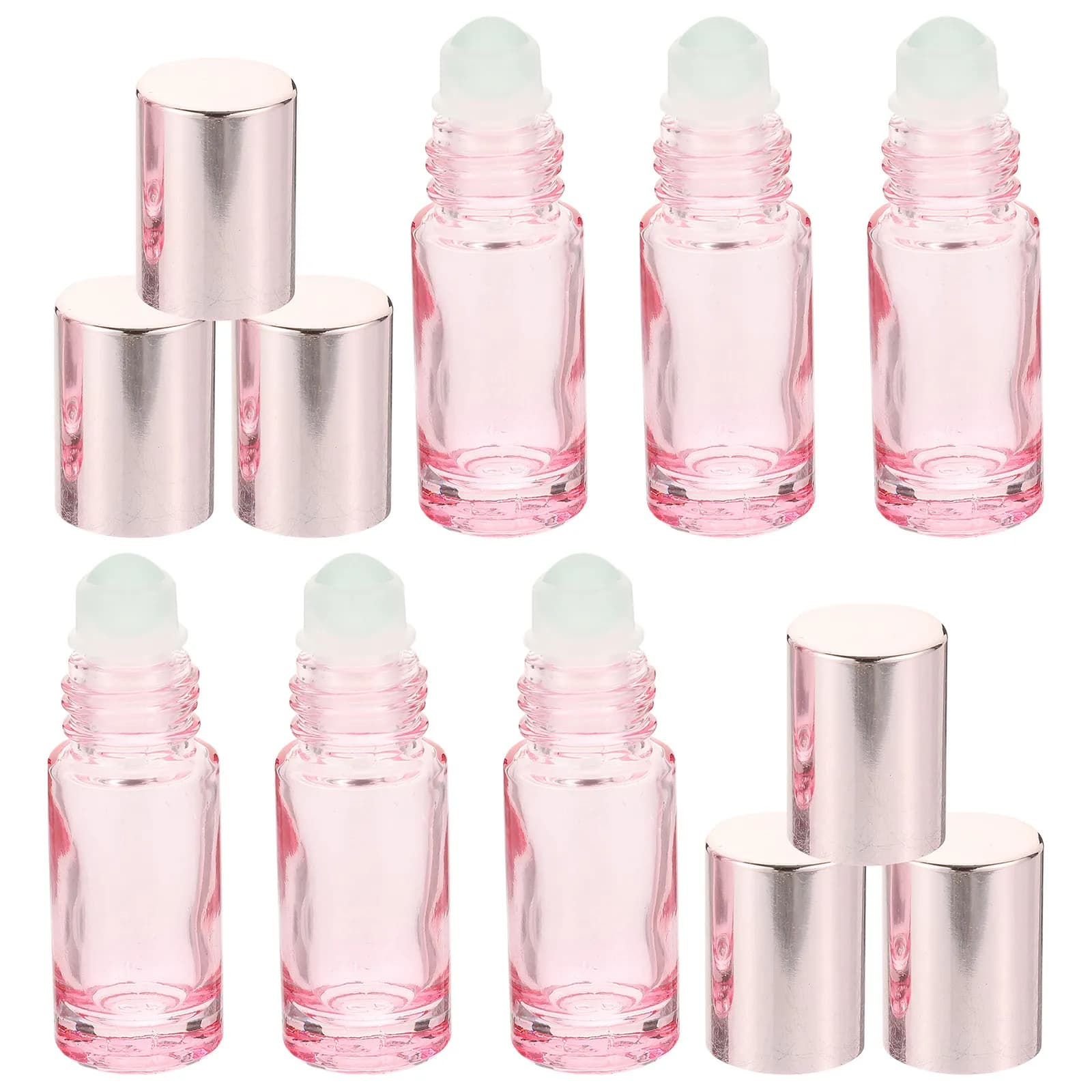 6 flaconi roll-on in vetro di alta qualità per oli essenziali e profumi, ideali per viaggi, a prova di perdite, con sfera in acciaio inossidabile