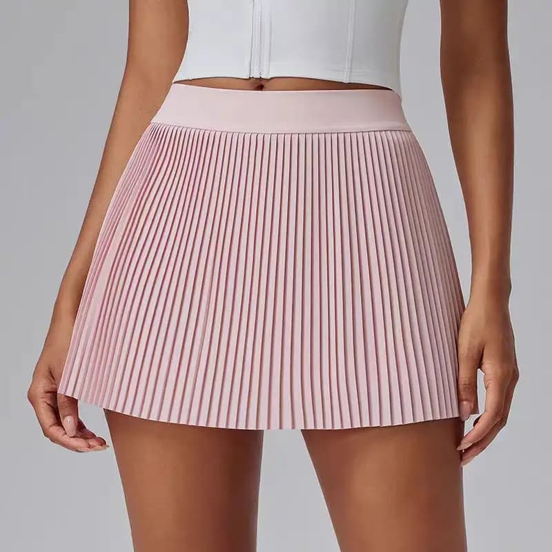 Gonna da tennis plissettata da donna 2026 estiva 2 in 1 anti-trasparenza con pantaloncini integrati, minigonna per golf, badminton, palestra, fitness