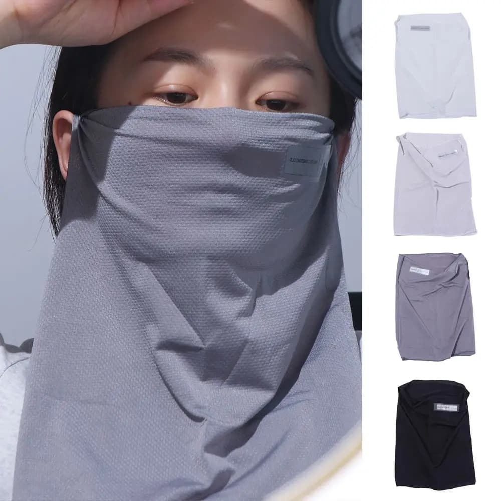 New Summer Ice Silk Face Cover Outdoor Cycling Ice Silk Mask Scarf UPF 50+ UV Protection Sunscreen Neck Wrap for Male Female