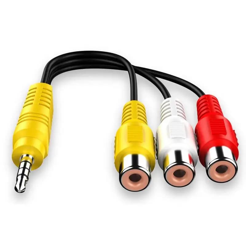 Per TCL Dedicato Spina Jack da 3,5 mm RCACable 3.5 Aux Maschio a 3 RCAAdattatore Mini Aux Stereo Audio Video AV Adattatore Cavi