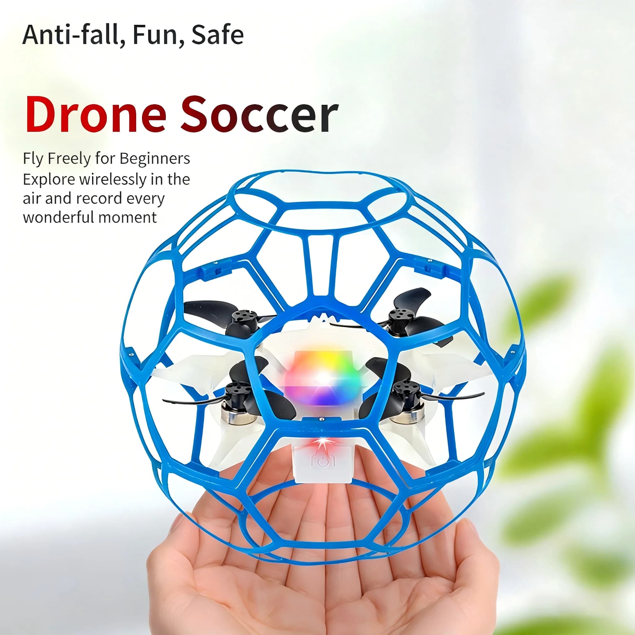 Drone da corsa RC GS01 2.4G con protezione completa 3D, controllo dell'altitudine a pressione, quadricottero brushless con telecomando per bambini e adulti