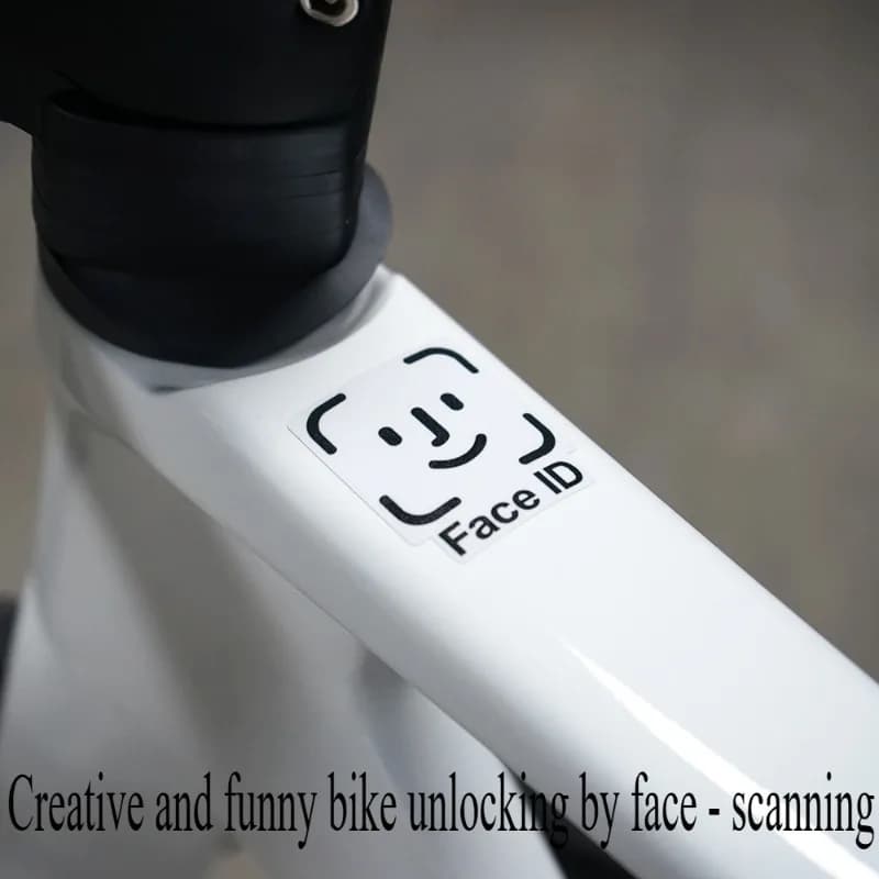 Adesivo per Bicicletta, Personalizzato Creativo e Divertente con Scansione del Viso per Sbloccare, Impermeabile e Resistente al Sole, Senza Colla