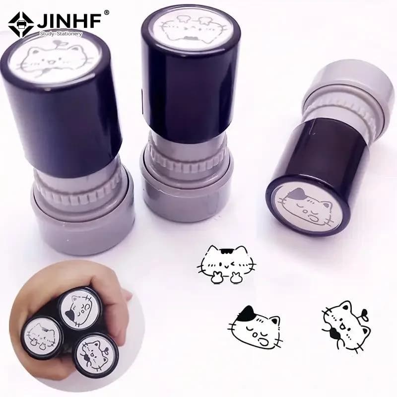 Timbri a Forma di Gattino Nero Cartone Animato, Decorazioni per Scrapbooking e Collage Fai-da-Te, a Scelta