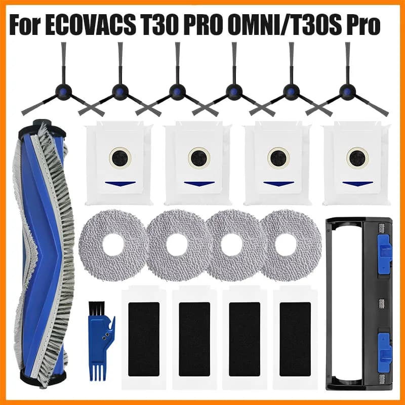 Per ECOVACS DEEBOT T30S / T30 PRO / T30 Omni / T30S Combo Robot Accessori per aspirapolvere Spazzola laterale principale Mop Filtro Sacchetti per la polvere parti