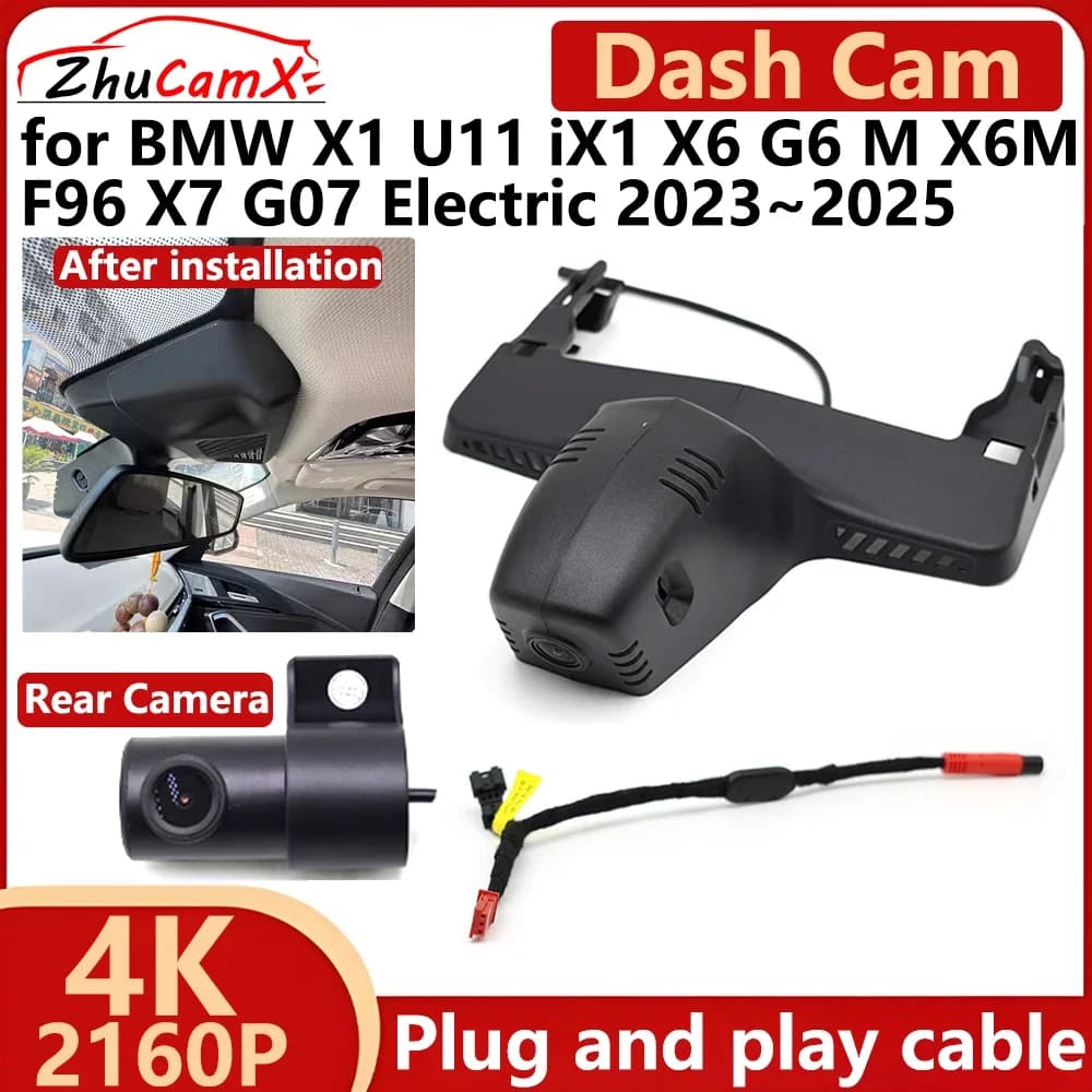 ZhuCamX for BMW X1 U11 iX1 X6 G6 M X6M F96 X7 G07 Electric 2023 ~ 2025 OEM 4K 2160P Car DVR Dash Cam Camera Night Vision Recorder