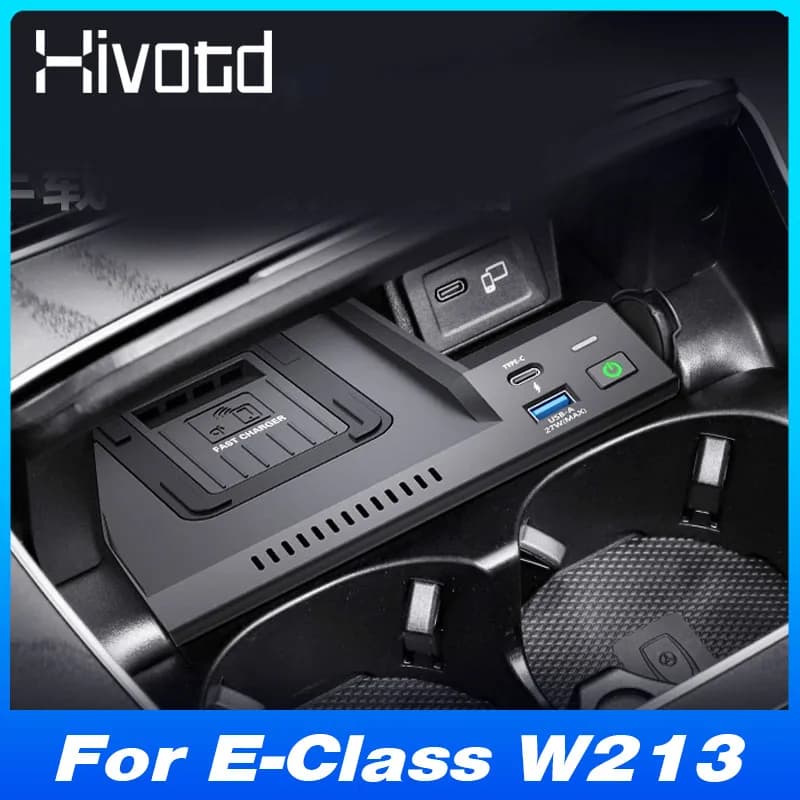 Caricatore Wireless per Auto Mercedes-Benz Classe E W213 (2020-2024) - Adattatore per Ricarica Rapida Telefono Cellulare | Parti Interne