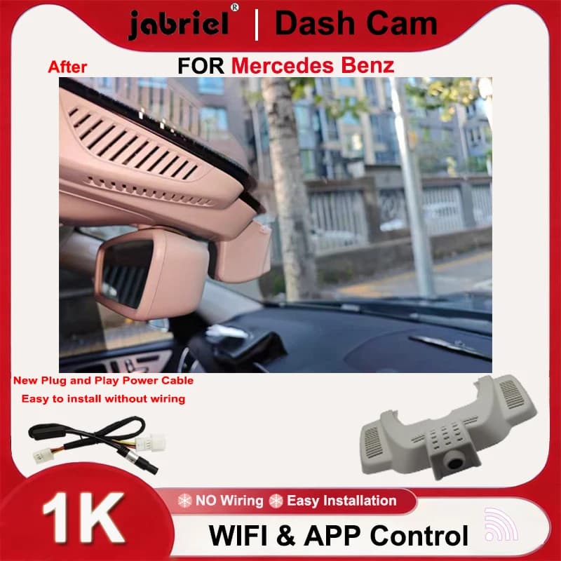 Dash Cam Jabriel 1080P, Telecamera DVR per Mercedes Benz GLE 350 400 450 500 43 53 63, per Mercedes Benz GLE w166 GLS x166 2015-2018