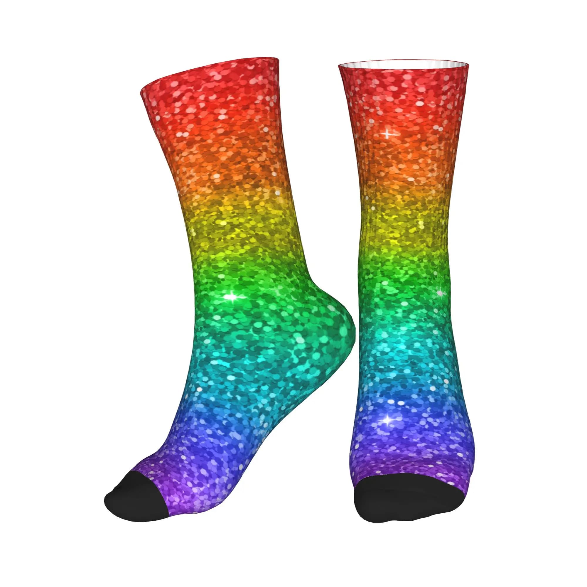 Divertenti calzini da uomo con bandiera arcobaleno LGBT, calzini unisex comodi e caldi con stampa 3D