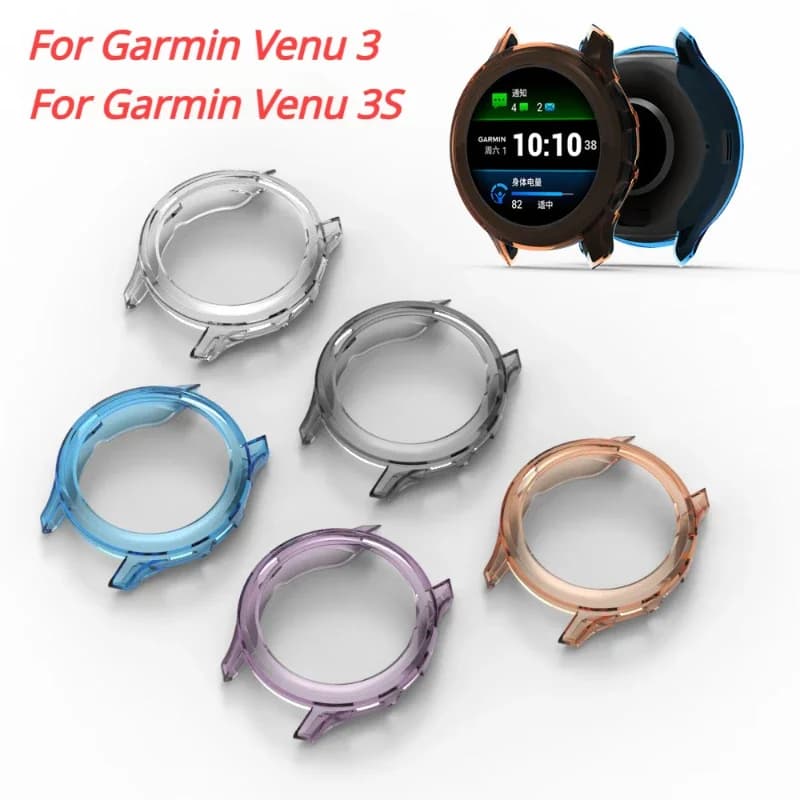 Custodia protettiva in TPU per Garmin Venu 3 3S Smart Watch Band Paraurti in silicone morbido trasparente Venu3 Accessori per guscio protettivo