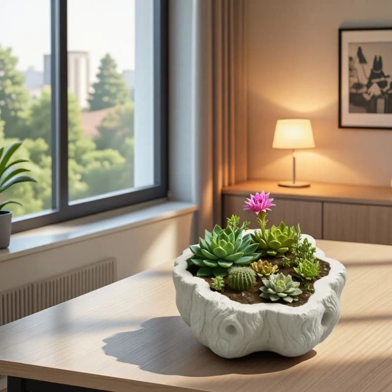 Stampo in silicone per tazza di candela per aromaterapia con palo in legno Stampi per scatole di immagazzinaggio per vasi di fiori fatti a mano in gesso di cemento fai-da-te