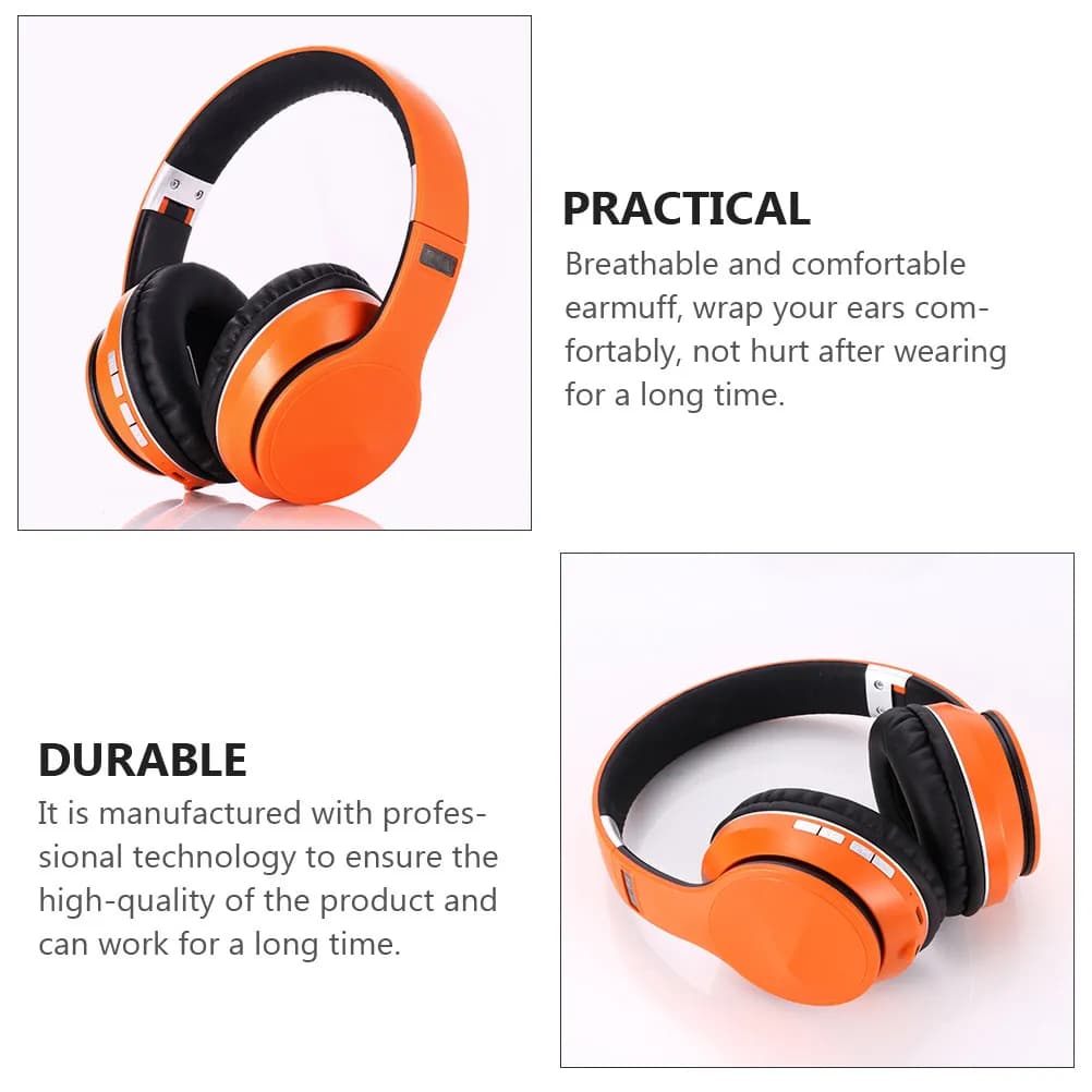 Over-Ear Adjustable Foldable Wireless Headphones with Dual Device Connection, Convenient and Breathable for Gaming