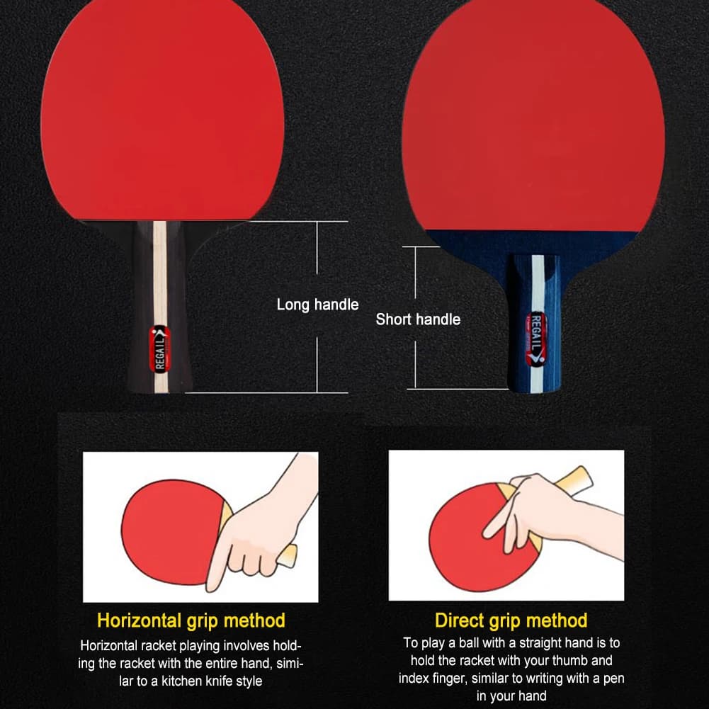 Ping Pong Rack 2 Rackets and 3 Balls Ping Pong Rack Set Professional ping pong set for 2 players for training games for beginners