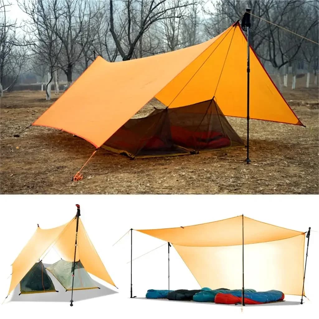450g 20D Telo di nylon rivestito in silicone su due lati Tenda da sole ultraleggera Tenda da spiaggia Pergola Tenda Baldacchino Rainfly Tenda da campeggio