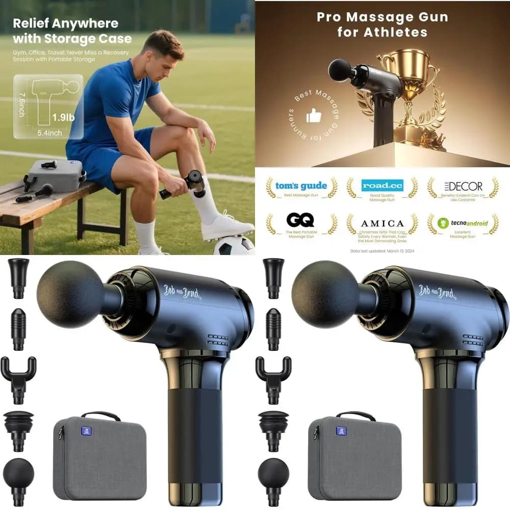 Pistola Massaggiante per Tessuti Muscolari Profondi con Batteria da 4000mAh per Atleti e Sollievo dal Dolore