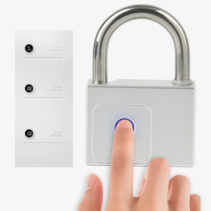 Smart Fingerprint Padlock IP65 Waterproof Tuya Bluetooth USB Rechargeable Key Unlock Anti-theft Bag Cabinet Door Lock