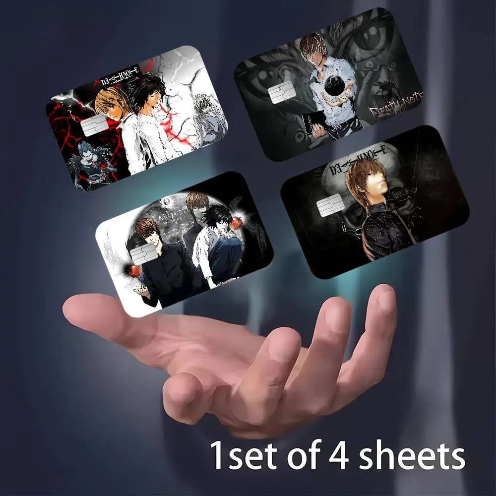 Pellicola Adesiva Anime Death Note Hot per Carte di Credito/Debito Piccole e Grandi Senza Chip - Lato Anteriore