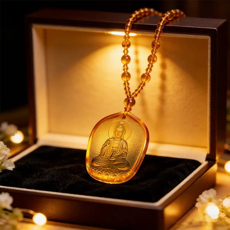 Unisex Spiritual Necklace Pendants Green Tara, Manjushri, Amitabha on long chain, Buddhist inspired jewelry, gift thought.