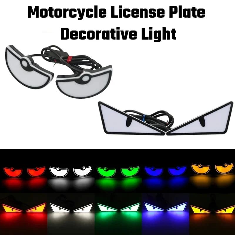 2 pezzi moto LED Devil'Eyes luci universali Demon Eyes faro moto mini proiettore lente lampada luci decorazione auto