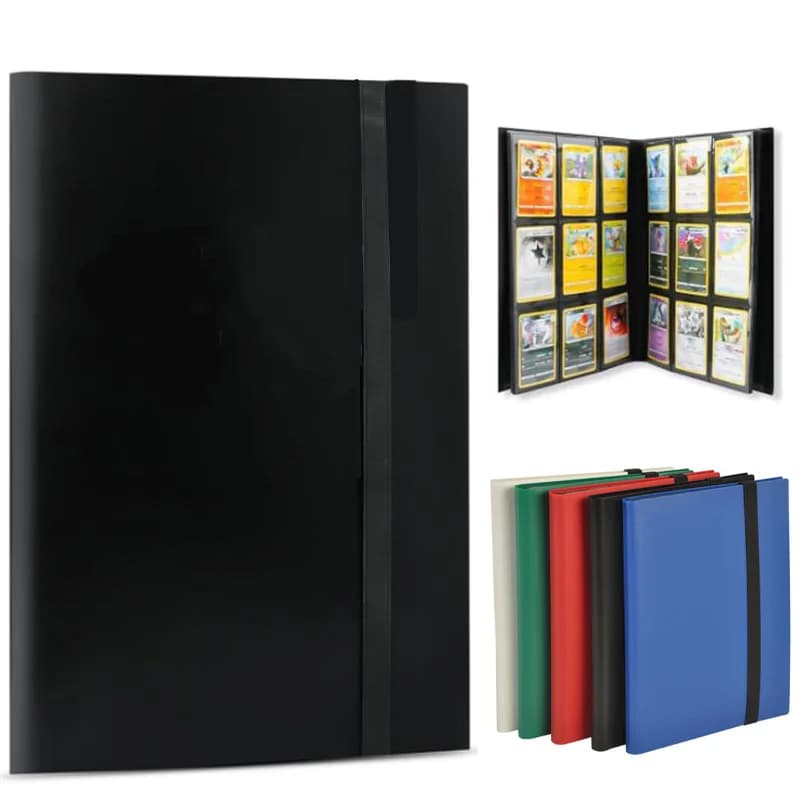 Porta carte collezionabili Raccoglitore a 4/9/12 tasche Custodia portatile adatta per carte da gioco Carte da calcio da baseball