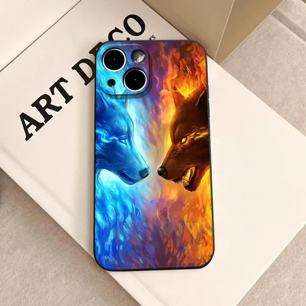 Custodia per telefono HD The Wolf per iPhone 17 17 Air 16 16e 15 14 13 12 11 X XR XS Plus Pro Max Mini - Materiali di successo